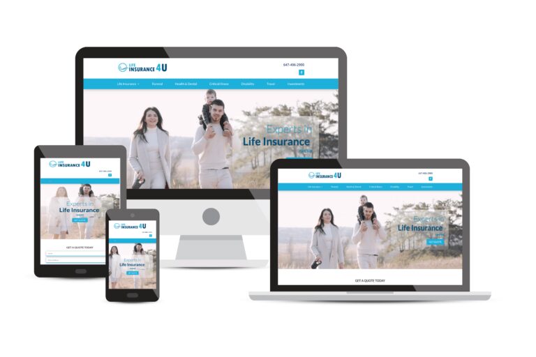 Life Insurance 4U Mississauga Consulting Website Portfolio