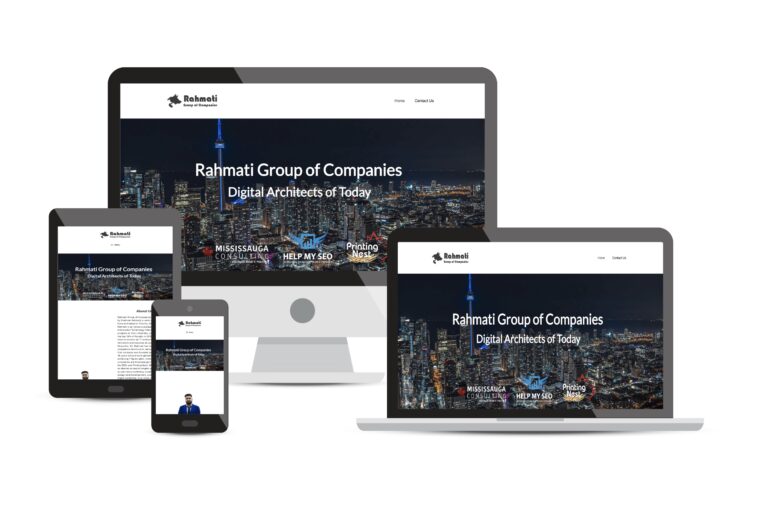 Rahmati Group of Companies Mississauga Consulting Website Portfolio