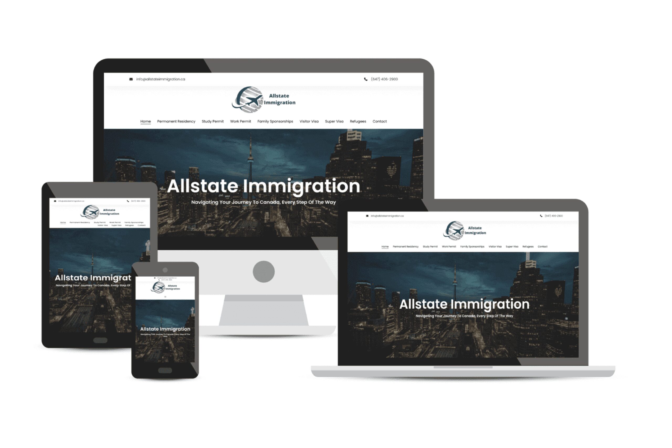 Allstate Immigration Mississauga Consulting Website Portfolio